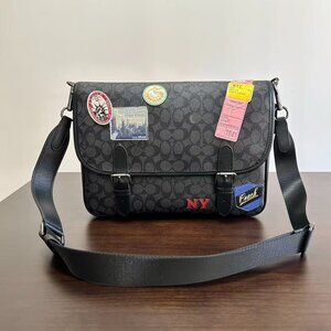 Coach CBF09 Men's Flap Messenger Bag, size 32.5 x 25 x 8cm